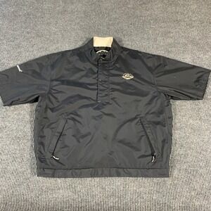 Sun Mountain Jacket Mens XL Black‎ Stormtight Short Sleeve Windbreaker 1/4 Zip